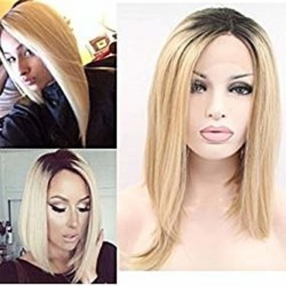 Ombre Black Blonde Lace Front Wig
